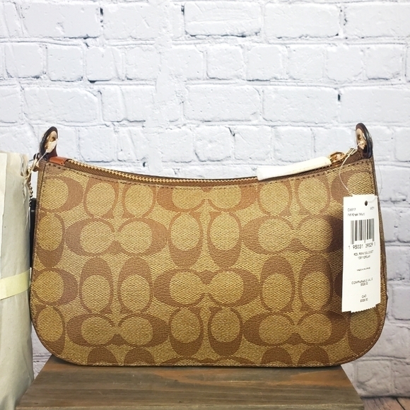 coach Jes Baguette In Signature Canvas With Coach Radial Rainbow NWT - Picture 7 of 10
